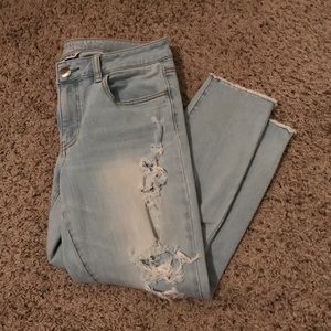 Light wash ripped jeans